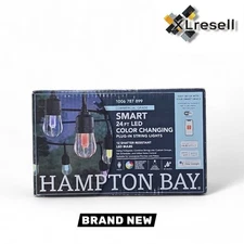 Hampton Bay 12-Light 24ft Smart Plug-in RGBW Color Changing LED String Light