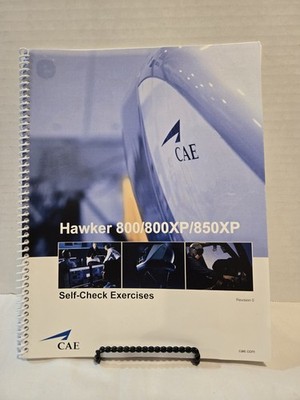 CAE SimuFlite Hawker 800 800XP 850XP Pilot Training Manual Study Guide Kit