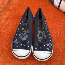 Worn once Rocketdog Pump Shoes black butterfly embellishments Size 4