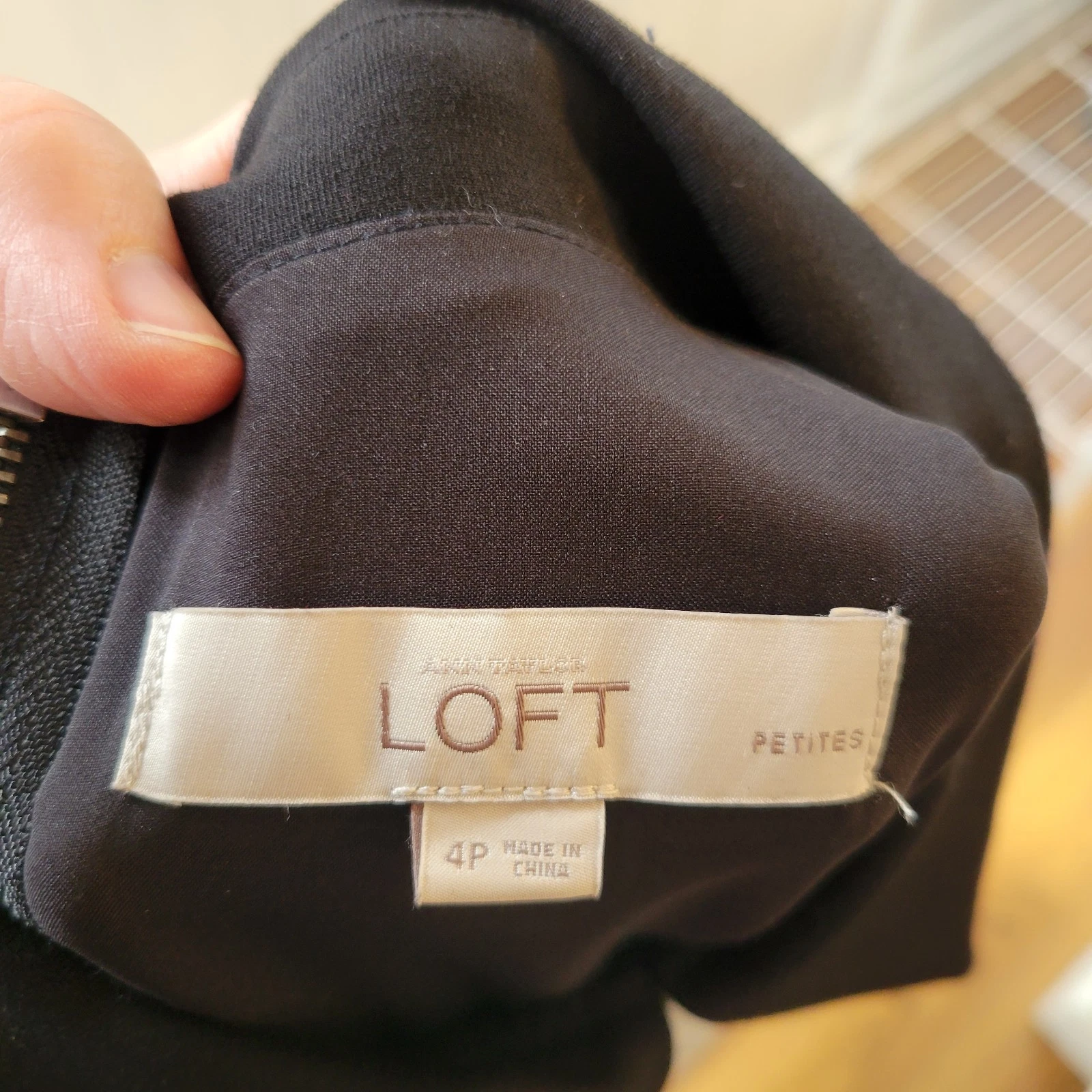 VETEMENTS Abito donna LOFT Petite nero bianco a righe zip schiena gonna floreale taglia 4P