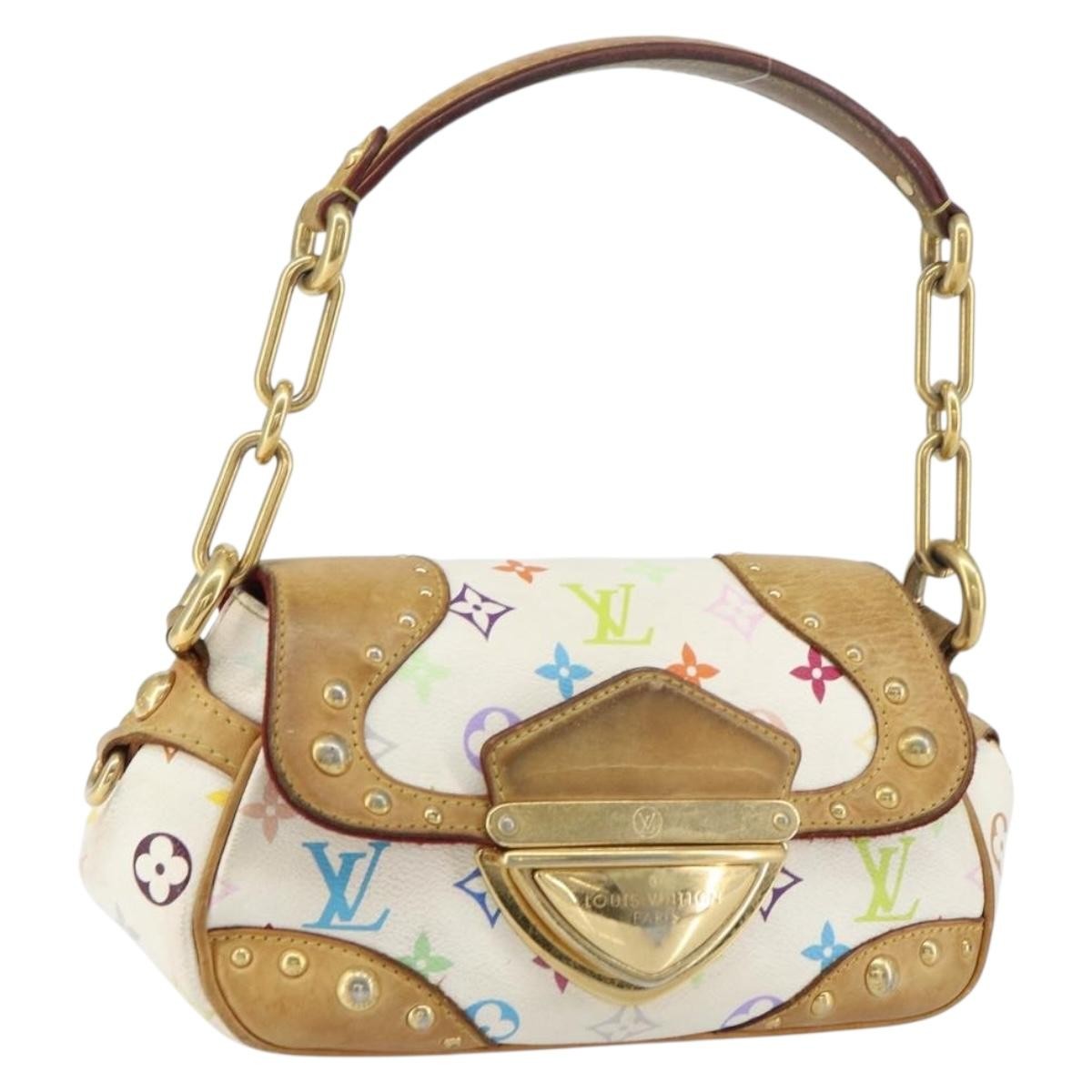 LOUIS VUITTON Monogram Multicolor Marilyn Shoulder Bag White