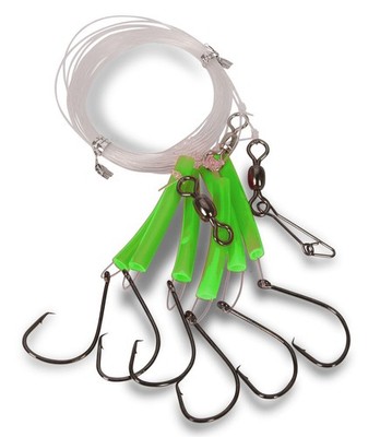 Sänger Aquantic Rotbarsch System Rig - Circle Hook Vorfach 6/0 fluo grün