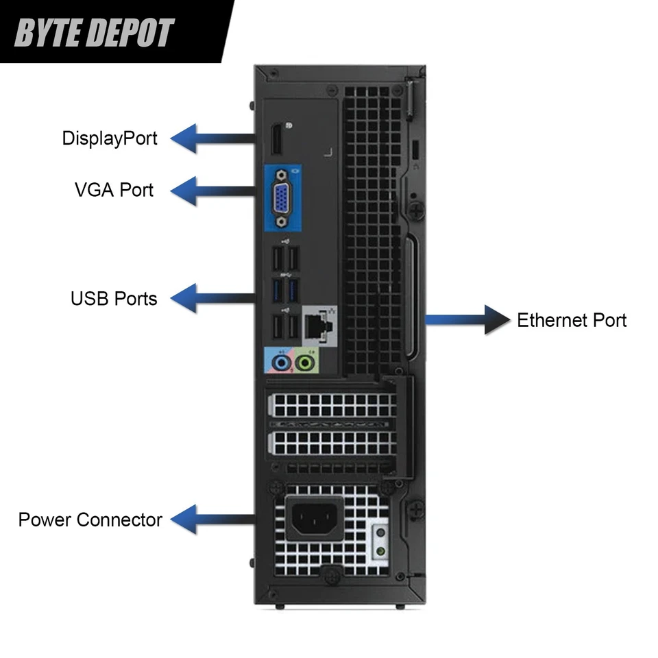 DELL Desktop Computer PC i7, up to 16GB RAM,2TB SSD, Windows 10/11 , WiFi - Image 4 of 4