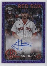 2024 Topps Chrome Rookie Purple Speckle Refractor 82/299 Joe Jacques Auto 0rd2