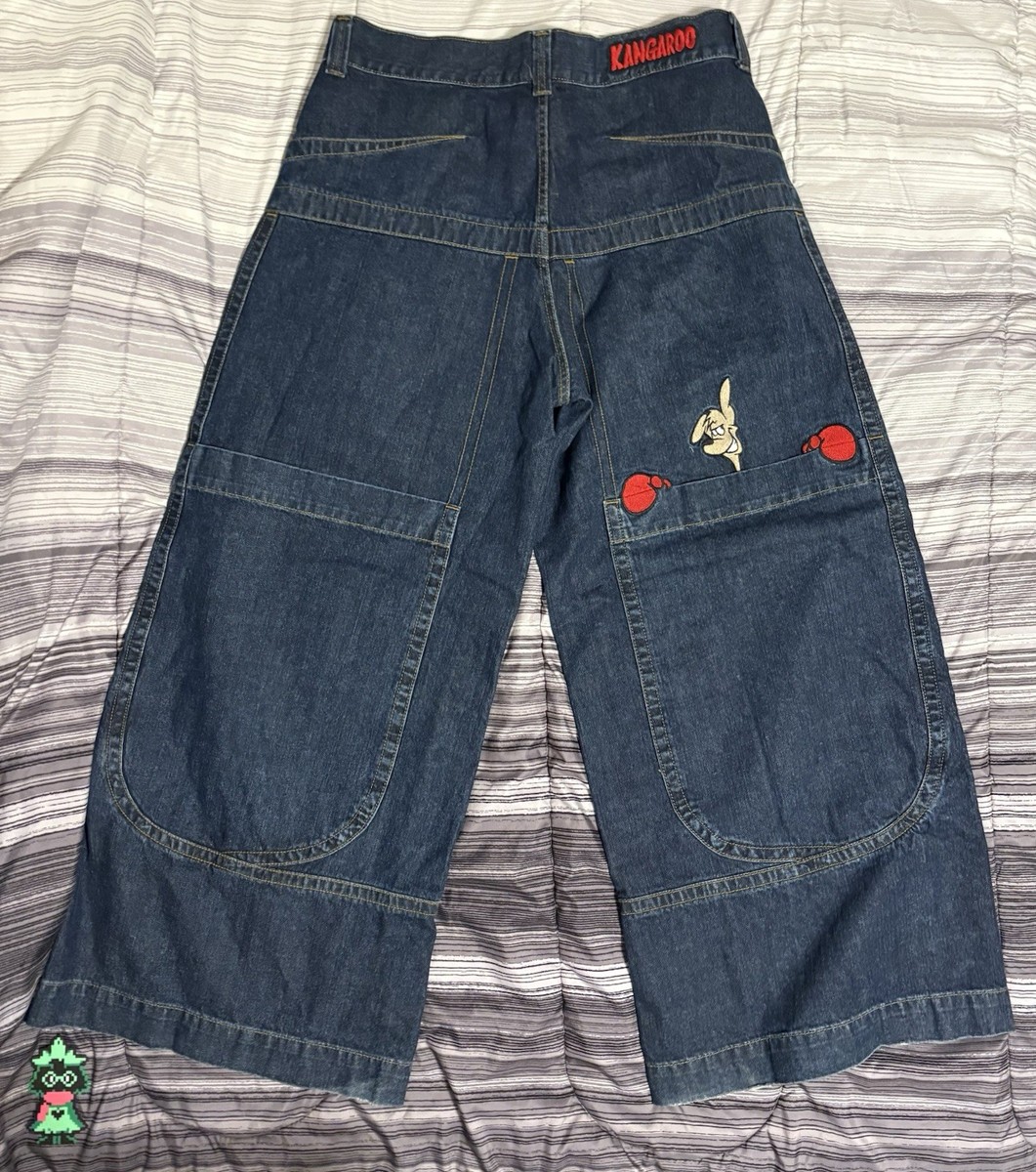 JNCO Jeans kangarooカンガルー Y2K レイブ 32 JNCO Kangaroo Jeans Guotai Y2K Men's 34x32 Baggy Wide Leg Vintage