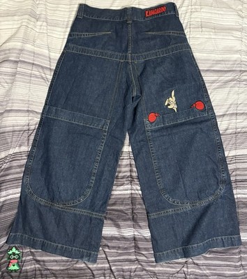 JNCO Jeans kangarooカンガルー Y2K レイブ 32 JNCO Kangaroo Jeans Guotai Y2K Men's 34x32 Baggy Wide Leg Vintage