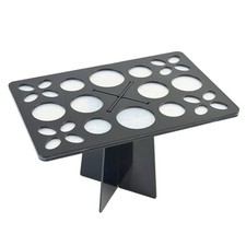 Makeup Brush Drying Rack Foldable Brush Holder Cosmetic Shelf Black Organizer