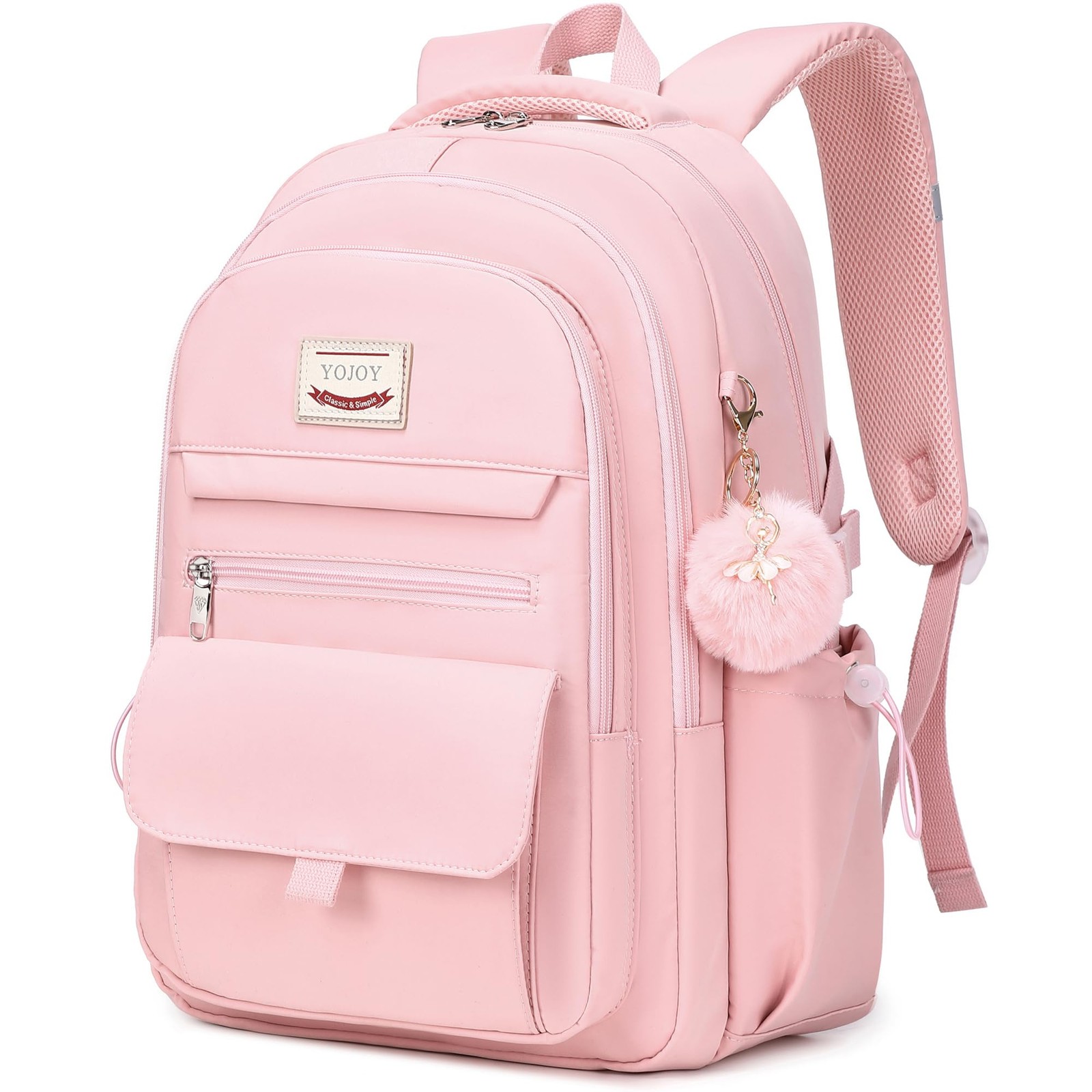 15.6 Inch Laptop Backpack for Women - Stylish College School Bag with Spacious Compartment-image