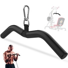LAT Pulldown Bar Attachments for Pulley Cable Machine, Single D-Handle Tricep...