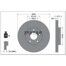 2x Bremsscheibe vorne für Honda HR-V RU id71292