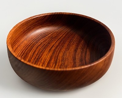 Teak Laurids LØNGBORG Wooden Bowl Danish Modern  Vintage 60s MCM 5.5 in