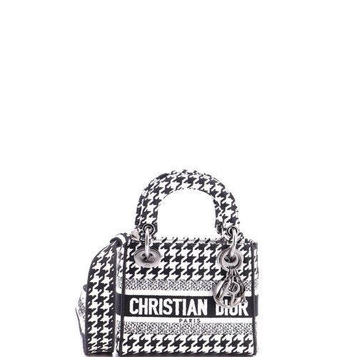 Christian Dior Lady D-Lite Bag Embroidered Canvas Mini