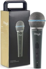 Stagg SDM60 Dynamic Beta 58 Style Vocal Microphone with XLR Cable & Case