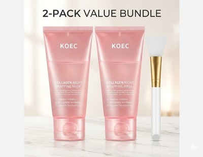 2 pack Collagen Night Wrapping Mask Hydrating Sleeping Face Mask Moisturizing