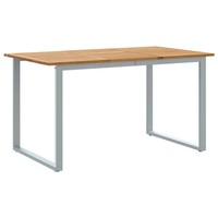 Gartentisch Akazie Massiv Grau 140X80X75 Cm