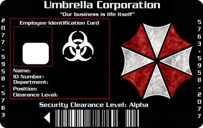 Umbrella Corporation Kreditkarte Skin Aufkleber Abziehbild Cover Hülle Biohazard Gaming