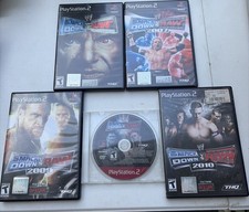 WWE SmackDown vs Raw 2007 2006 2008 2009 2010 5 PS2 Game Lot 4 Are CIB Complete