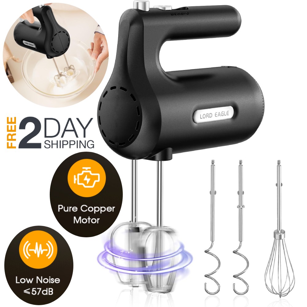 Hand Mixer Electric Handheld 5 Speed 300W Portable Kitchen Egg Beater Clearance