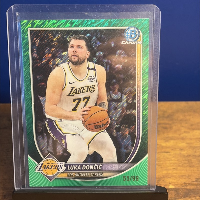 2025 Topps Bowman Luka Doncic Green Shimmer Chrome # /99