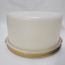 Tupperware Cake Carrier No Handle Base  Lid 1257-5 / 1256-5 Vintage