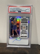2022 Contenders Rookie Ticket Auto Bennedict Mathurin Premium Edition RC PSA 10