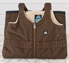 Berne 24m Toddler Heavyweight Lined Double Knee Pocket Leg Zippers Brown Overall