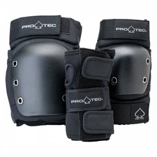 Protec Street Gear Open Back Knee, Elbow & Wrist Pads - Durable Nylon, EVA