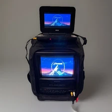 Sansui VCR Combo Kitchen TV Fully Tested 9” CRT Gaming VHS w/Remote Clean!