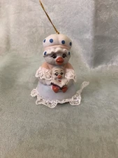 Vintage Jasco Caring Critters Chimers Goose Reading To Baby Bird Christmas 