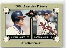 2001 FLEER PLATINUM #477 CHIPPER JONES / MARCUS GILES ATLANTA BRAVES