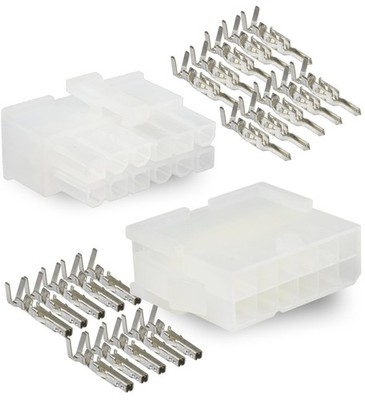Molex, 12 Circuit Connector -2 Complete Set- Wire Conn. with Pins - Molex Min...