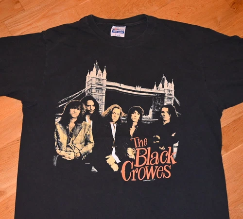 THE BLACK CROWES original rock concert tour tee s 1990s vintage concert t-shirt, vintage, size XL, single stitch, B+ condition