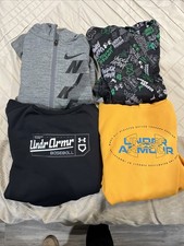 Lot of 4 Under Armour And Nike Boys Athletic Hoodies/Sweatshirts Size L Large