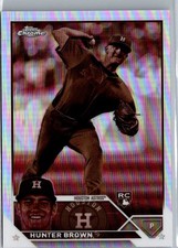 2023 Topps Chrome #197 Sepia Refractor - Hunter Brown Rookie Card (RC) - Astros. rookie card picture