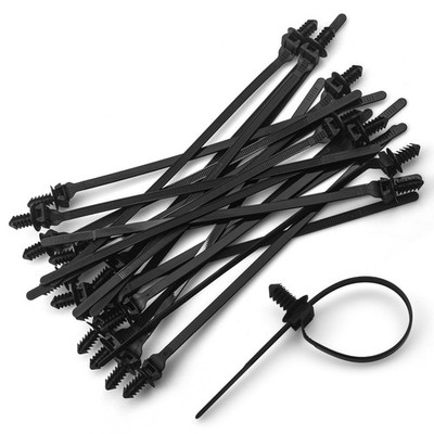 LOLOLE 50PCS Push Mount Cable Zip Tie 8.3 x 0.2 inch Self Locking 50 Pcs