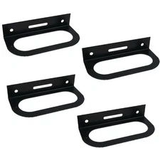 4 Pack Mounting Brackets Fits 6" Oval LED Lights – Steel Powder Coat Trailer RV