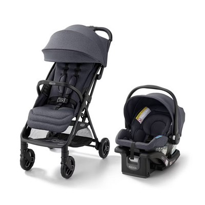 Graco Ready2Jet DLX Travel System - Inkstone: One-Hand Fold, Metal