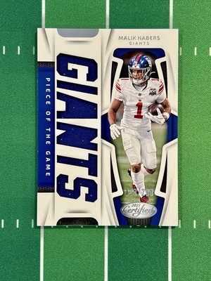 2025 Panini Certified Malik Nabers Patch /299 #POG-MNS NEW YORK GIANTS