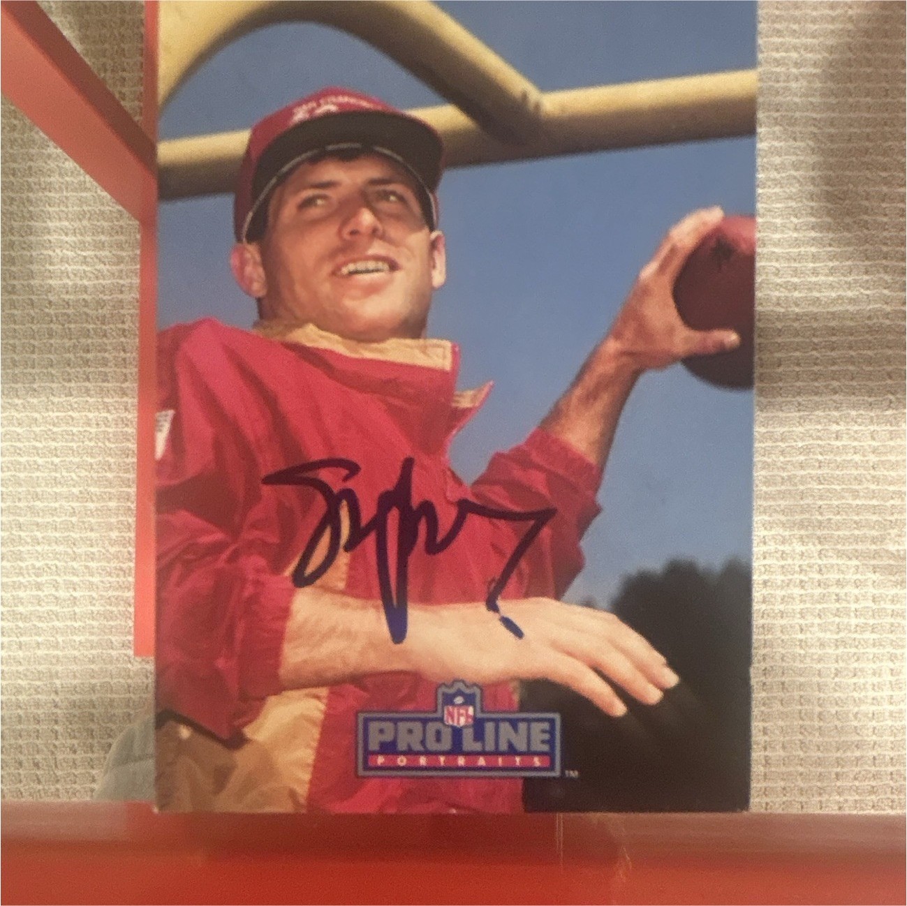 Pro Line Portraits 1991 Steve Young #8 49ers Autographed Football Card