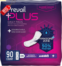 Long Incontinence Pads 90 Count Bladder Control Absorbent - US