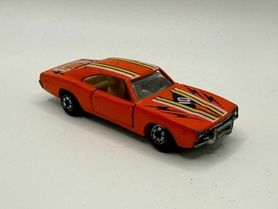 Vintage Yatming 1081 Orange 1969 Dodge Charger 1/64 Diecast Toy Car
