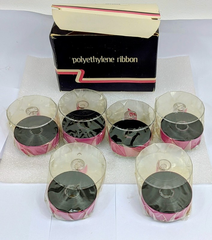 IBM Selectric I Model 71 Black Polyethylene Film Ribbons 9/16” x 235’ - 6 Pack