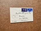 Great Britain 1946 FDC +WWII Victory #SG491-92 +Pink Boxed FDC Cachet +Monsanto