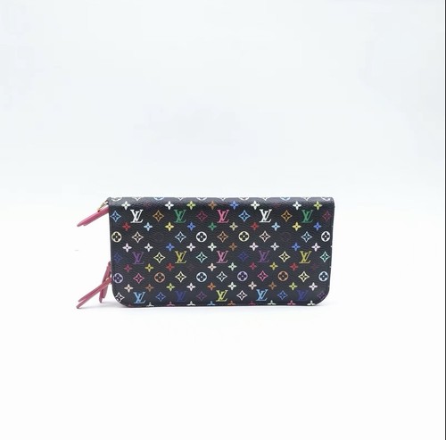 Pre-owned Louis Vuitton Coated Canvas Small Insolite Black Multicolor Wallet