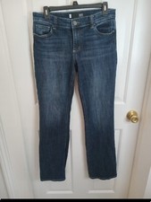 Kut From The Kloth Jeans Womens 6 Blue Natalie High Rise Bootcut Dark Stretch