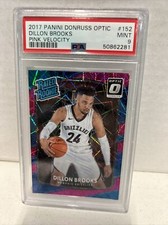 2017-18 Donruss Optic Dillon Brooks Pink Velocity Prizm Rookie #74/79 PSA 9 H5