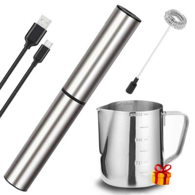 Electric Milk/Coffee Frother Rechargeable Handheld Foam Maker/Mixer for Latte...