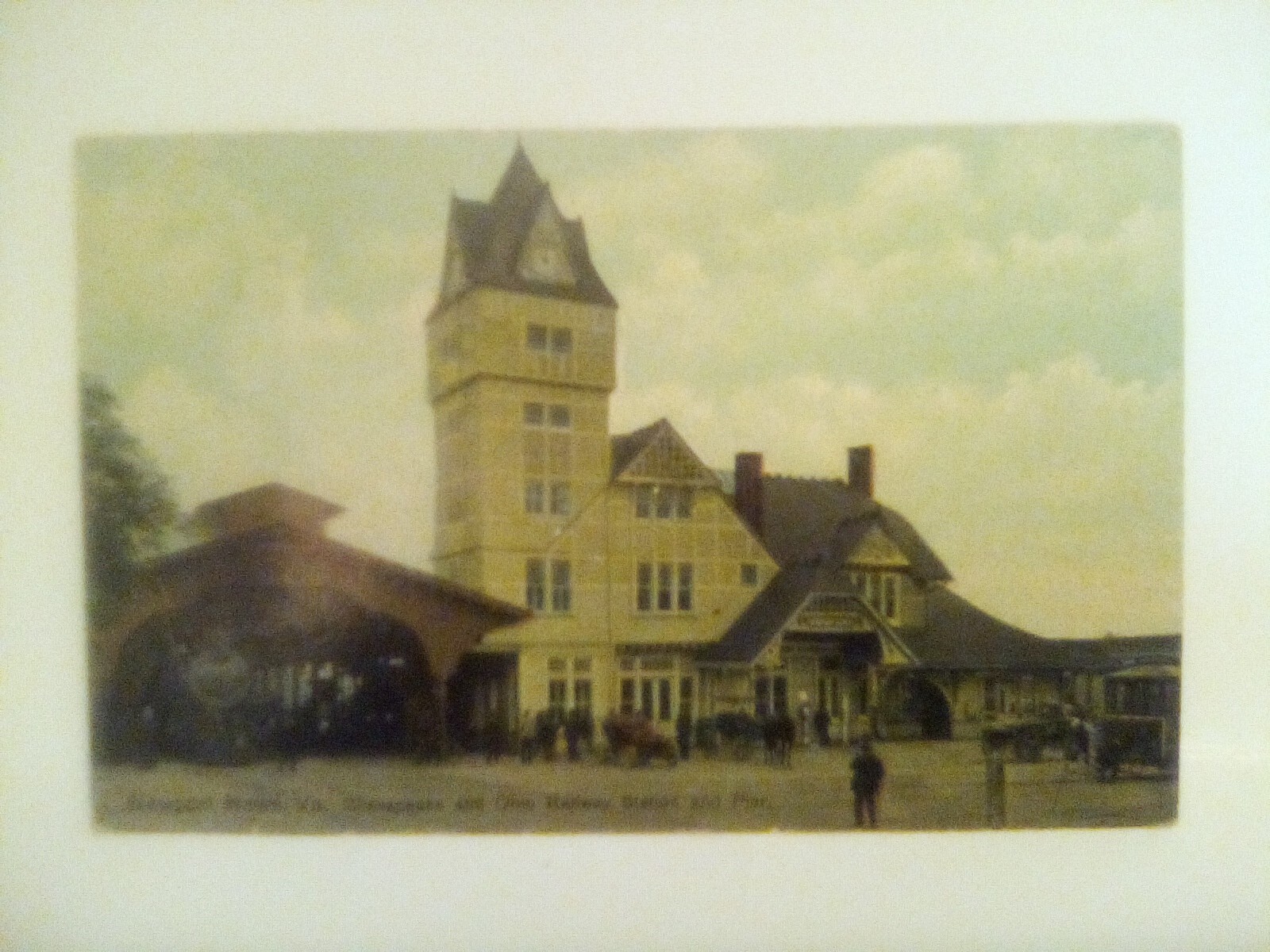 Antique Postcard Newport News, Va. Chesapeake &Ohio Railway Station & Pier