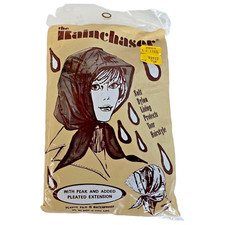 VTG Rain Hat Bonnet The Rainchaser New In Bag Waterproof Pleated Nylon Lining