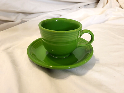 Homer Laughlin Fiestaware Shamrock Tea/Coffee Cup and Saucer F324